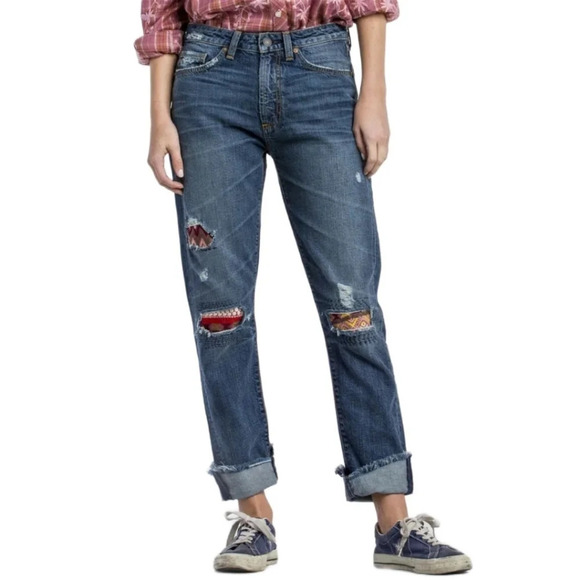 MM Vintage Denim - MM Vintage Gigi Patchwork Boyfriend Jeans